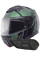 Комплект: шолом з підборіддям Schuberth C5 Globe зелено-чорний + спеціалізований мотоінтерком Schuberth SC2