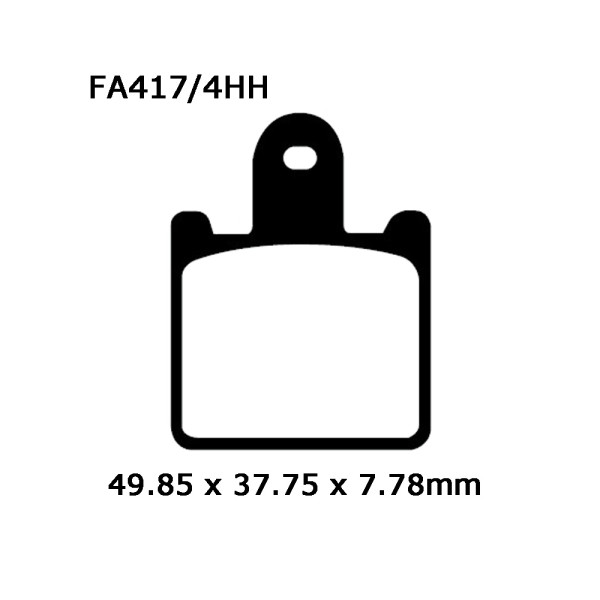 Гальмівні колодки EBC EPFA417/4HH 49.85 x 37.75 x 7.78mm на перед