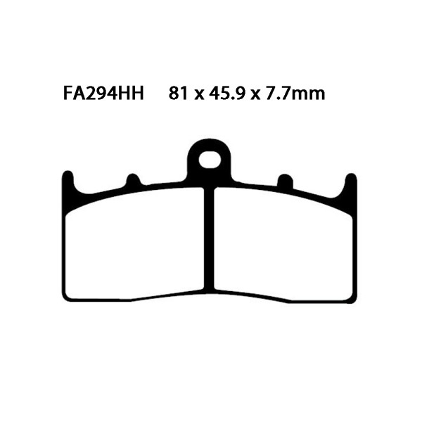 Гальмівні колодки EBC EPFA294HH 81 x 45.9 x 7.7mm на перед.