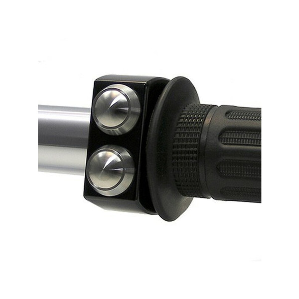 Кнопка для контролера Motogadget mo-Switch Plain 3 чорна- срібна діаметр керма: 25,4 мм