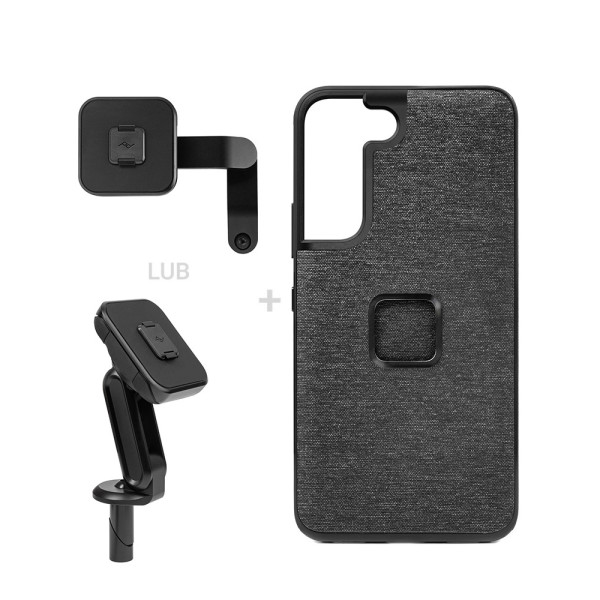 Комплект для мотоцикла: чохол Peak Design Mobile Everyday Case для моделі Samsung Galaxy S22 + кріплення для мотоцикла
