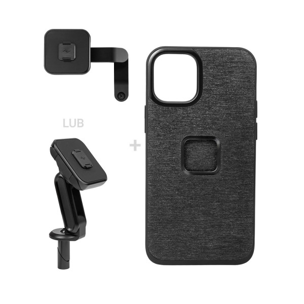 Комплект для мотоцикла: чохол Peak Design Mobile Everyday Case для моделі iPhone 12 mini + кріплення для мотоцикла