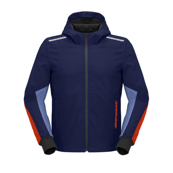 Кросова кофта Spidi Hoodie Armor Light синьо-червона