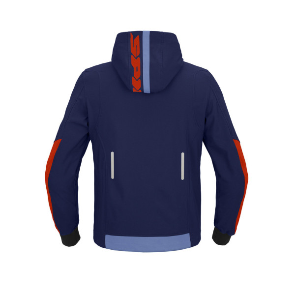 Кросова кофта Spidi Hoodie Armor Light синьо-червона