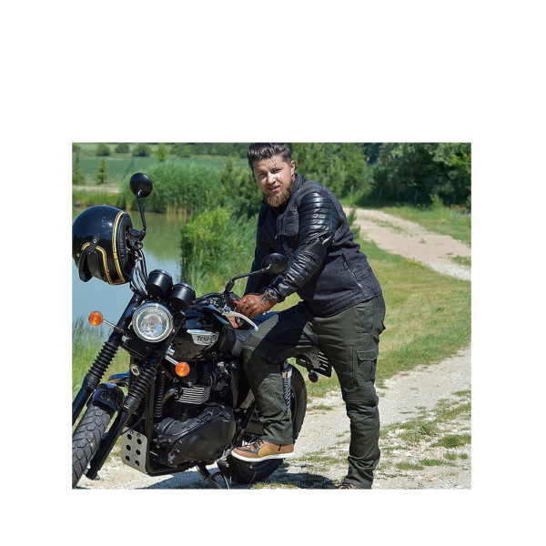 Джинсові мотоциклетні штани TRILOBITE Acid Scrambler Khaki 2.0