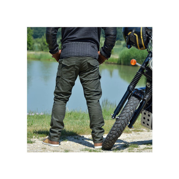 Джинсові мотоциклетні штани TRILOBITE Acid Scrambler Khaki 2.0