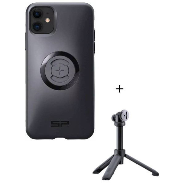 Комплект: чохол для телефону iPhone 11/XR + штатив/selfie stick SPC+ SP Connect
