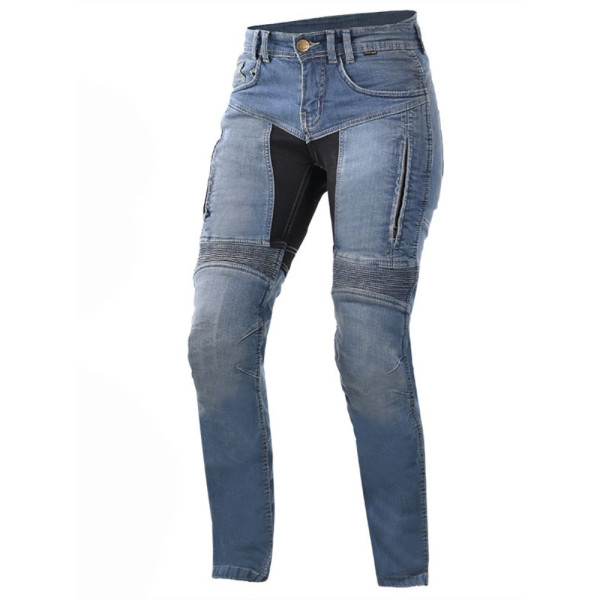 Джинси мотоциклетні жіночі Trilobite Parado slim fit сині