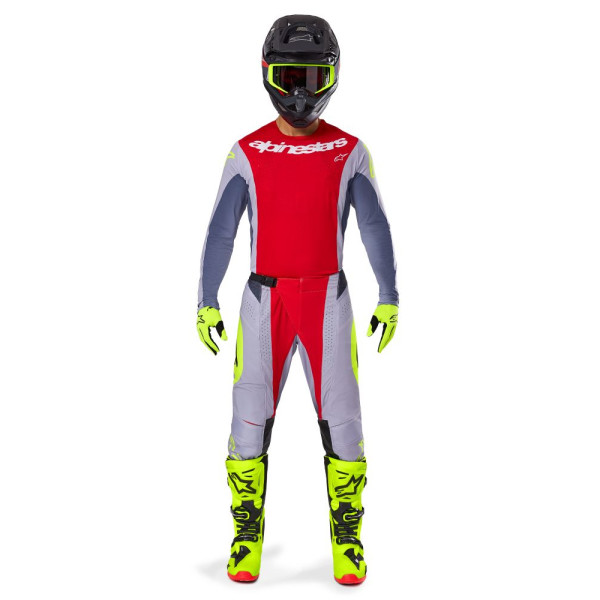 Жіночі текстильні мотоциклетні штани Alpinestars Techstar Melt червоно-сірі