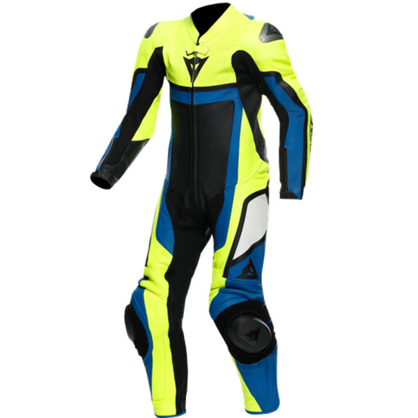 Мотоциклетний комбінезон дитячий одночастинний Dainese GEN-Z (перфорована версія) синьо-флюо жовтий