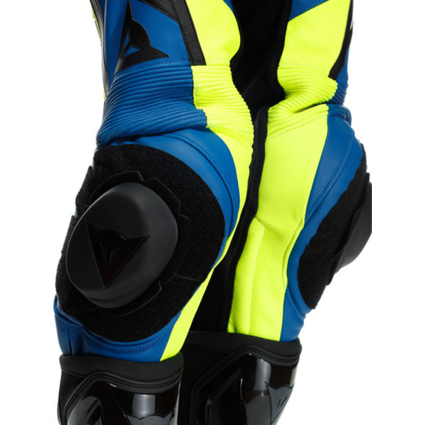 Мотоциклетний комбінезон дитячий одночастинний Dainese GEN-Z (перфорована версія) синьо-флюо жовтий