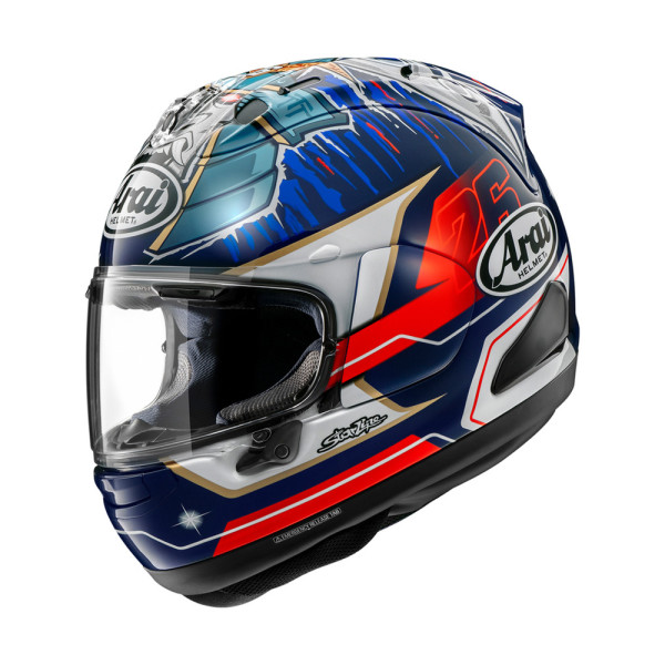 Інтегральний шолом Arai RX-7V Evo Pedrosa Shogun чорний-синій-червоний