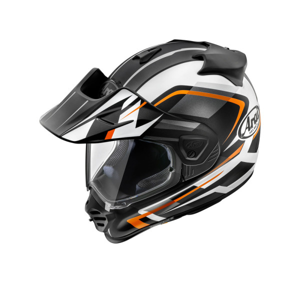 Шолом adventure Arai Tour-X5 Frost Gun Metallic чорний-біло-помаранчевий