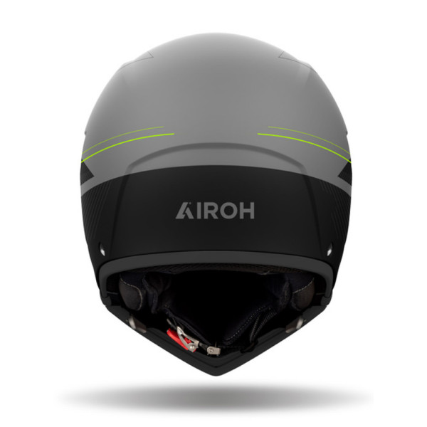 Модульний шолом Airoh J110 Slim чорний-сірий-флуо матовий