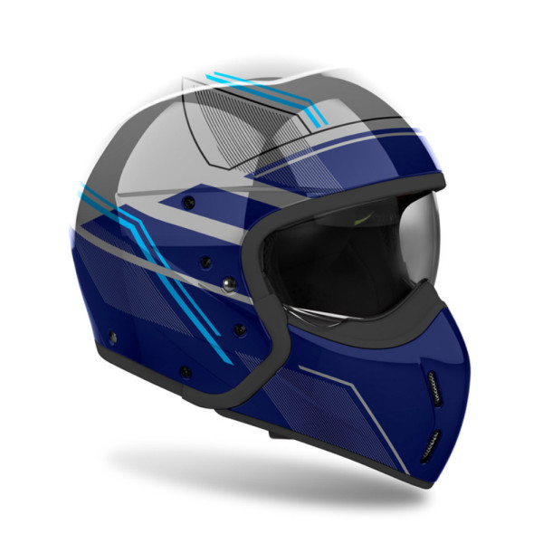 Модульний шолом Airoh J110 Slim синій глянець