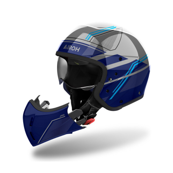 Модульний шолом Airoh J110 Slim синій глянець