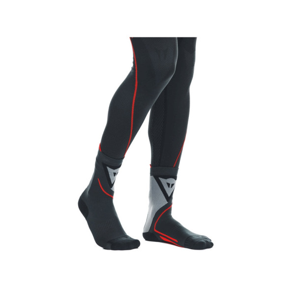 Короткі мотоциклетні шкарпетки Dainese Thermo Mid чорні-червоні