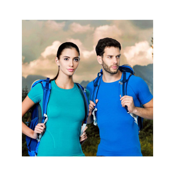 Жіноча футболка Brubeck Active Wool з коротким рукавом чорна
