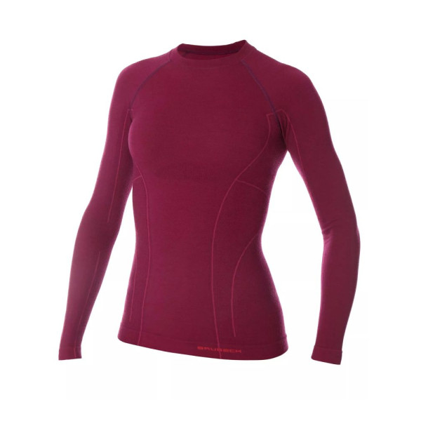 Жіноча футболка Brubeck Active Wool з довгим рукавом фіолетова