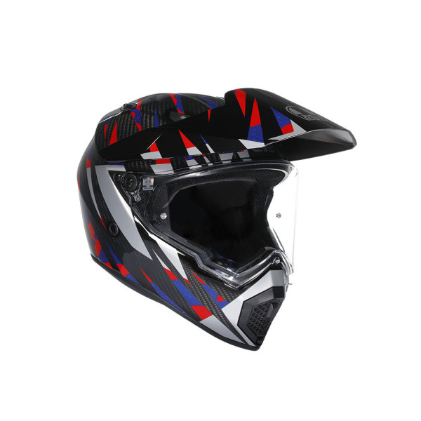 Шолом adventure AGV AX9 Steppa чорний-червоний-синій