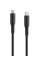 Кабель USB C з виходом Apple 8 Pin Лампа 20 см силіконовий чорний
