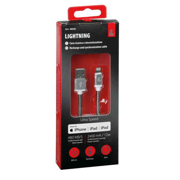 Кабель USB Лампа з виходом типу Lighting 200 см білий