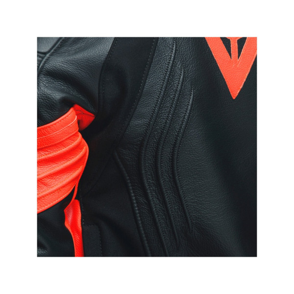 Куртка мотоцикловая жіноча шкіряна Dainese Racing 4 чорна-червона