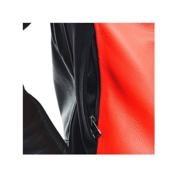 Куртка мотоцикловая жіноча шкіряна Dainese Racing 4 чорна-червона
