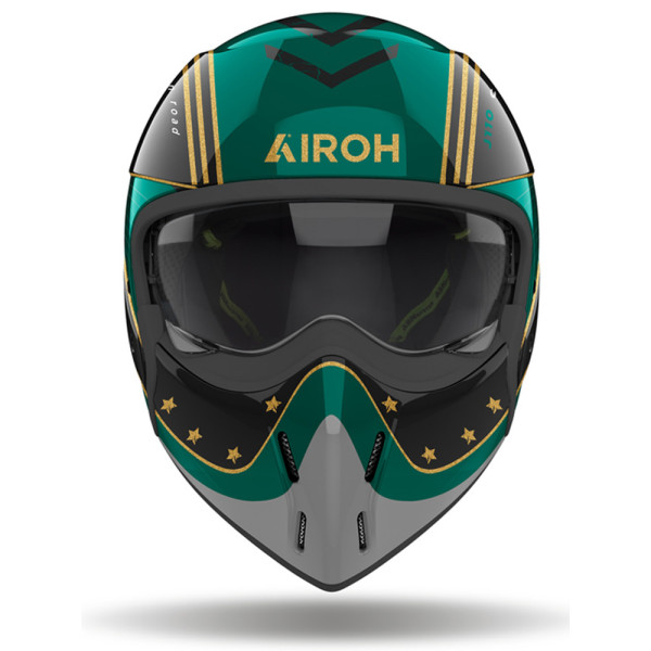 Модульний шолом Airoh J110 Command чорний-зелений