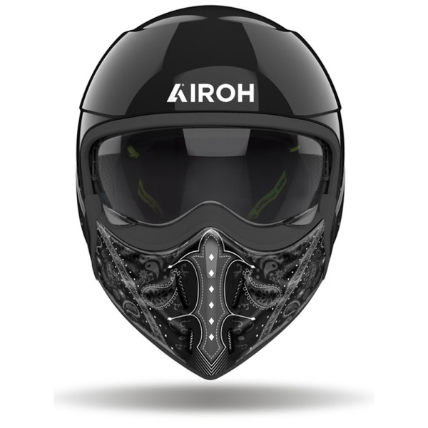 Модульний шолом Airoh J110 Paesly чорний-білий