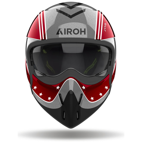 Модульний шолом Airoh J110 Command червоно-сірий