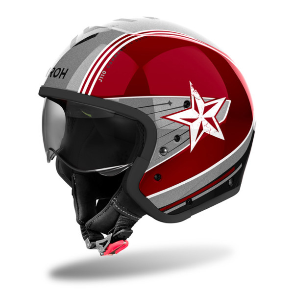 Модульний шолом Airoh J110 Command червоно-сірий
