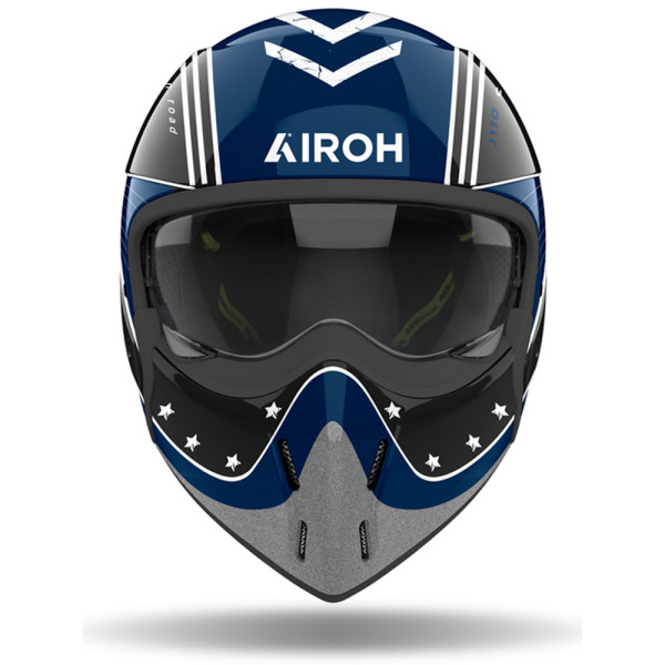 Модульний шолом Airoh J110 Command чорний-синій
