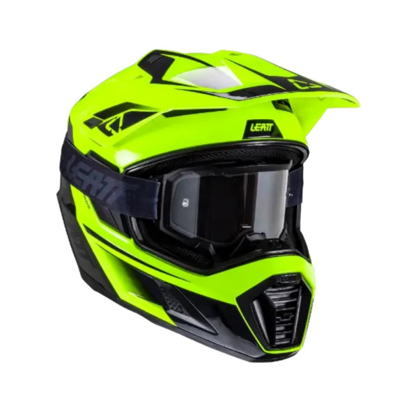 Шолом adventure Leatt Kit Adv 8.5 V25 Hi-Viz з окулярами чорний-флюо