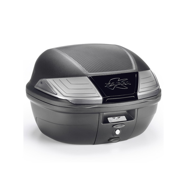 Центральний кофр Kappa K400NT Tech Monolock з монтажною платою, чорний з білими відблисками об'єм: 40 л