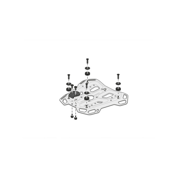 Центральний стелаж Adventure-Rack SW-MOTECH Husqvarna Norden 901 (21-) / Norden 901 Expedition, HQV N, KTM 890 SMT (23-), Adventure 890 / R (21-), Adventure 1050/1090/1090R/1190, 790 Adventure/R (19-)