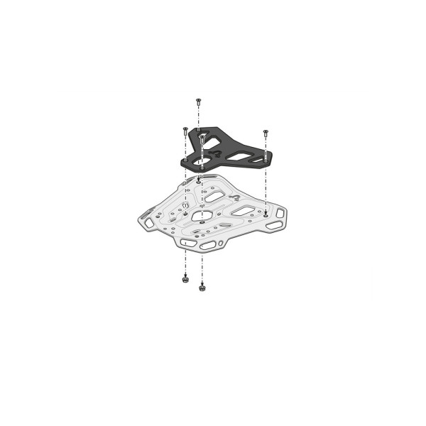 Центральний стелаж Adventure-Rack SW-MOTECH для BMW R 1250 GS / Adventure (21-), F 900 GS Adventure (24-) з коротким оригінальним стелажем BMW та сидінням
