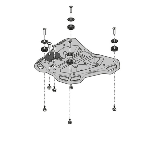Центральний багажник Street-Rack SW-MOTECH для Suzuki GSX-8S (22-)/ GSX-8R (24-)