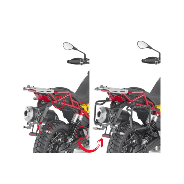 Кріплення Givi One-Fit під бічні кофри Monokey® до Moto Guzzi V85 TT (19-)