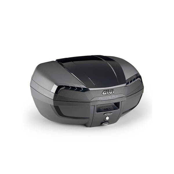 Kufer centralny GIVI Monolock E46 Tech Riviera чорний універсальна монтажна плита в комплекті; об'єм: 46 літрів