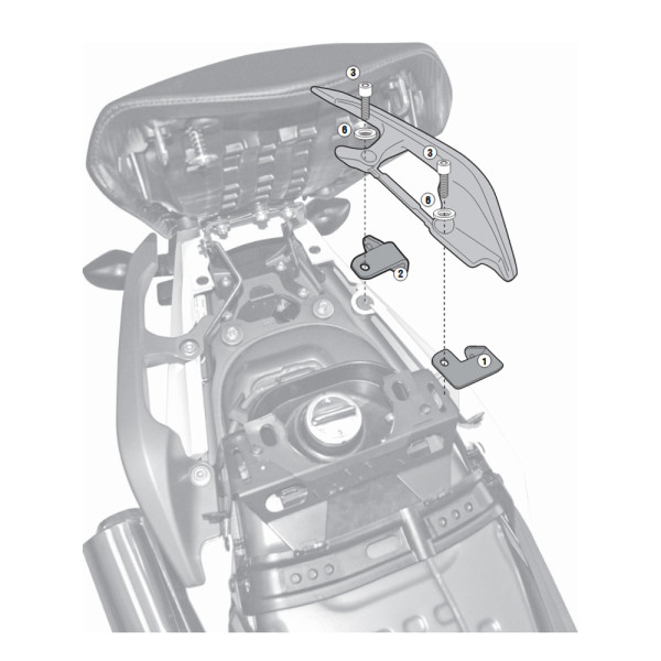 Комплект кріплення GIVI для монтажу PLX1111/ PL1111/ PL1111CAM/ TE1111 без рами центрального кофра 1111FZ Honda NC 700 S/ X 12-13/ 750 S/ X DCT 14-15