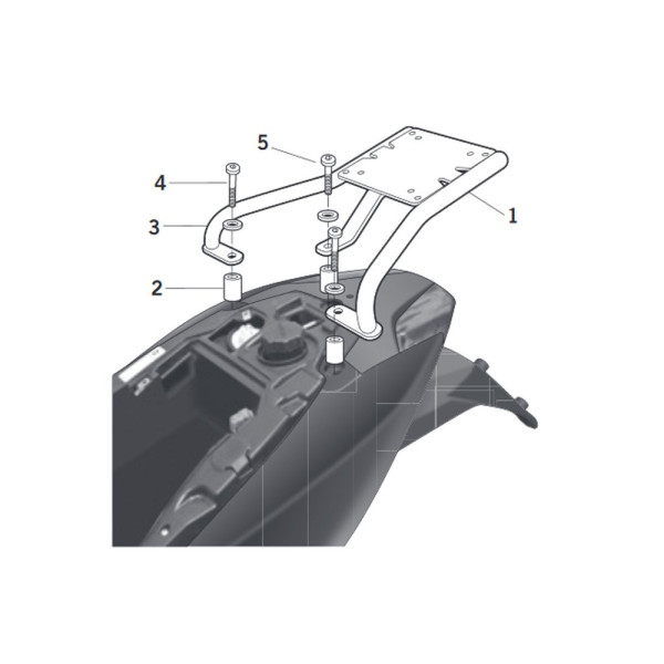 Кронштейн Shad для центрального кофра Aprilia SPORT CITY ONE 4T 125 (10-17)