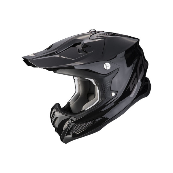Каска ендуро Scorpion VX-22 Air Solid чорний глянець
