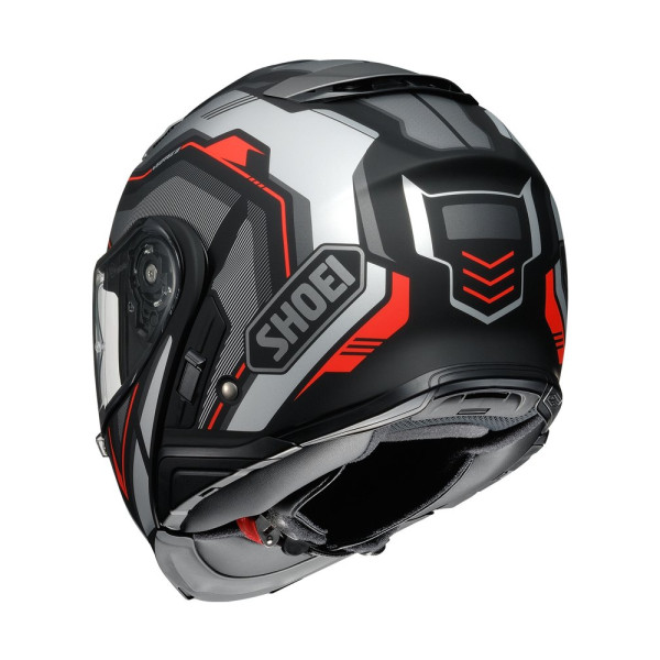 Шолом щелепний Shoei Neotec II Respect TC-5 чорний-сірий-червоний