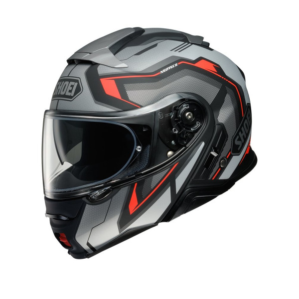 Шолом щелепний Shoei Neotec II Respect TC-5 чорний-сірий-червоний