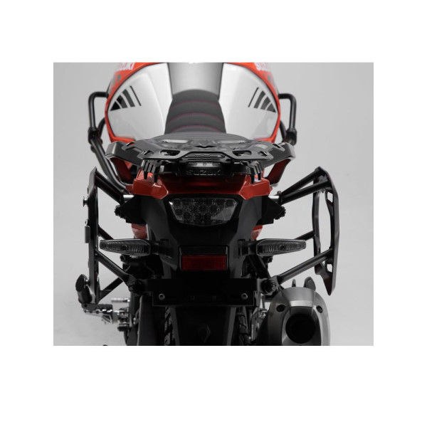 Комплект: бічні кофри + центральний кофр + стійки 37/45/38 TRAX ADV для Suzuki V-Strom 1050/XT 19- чорні