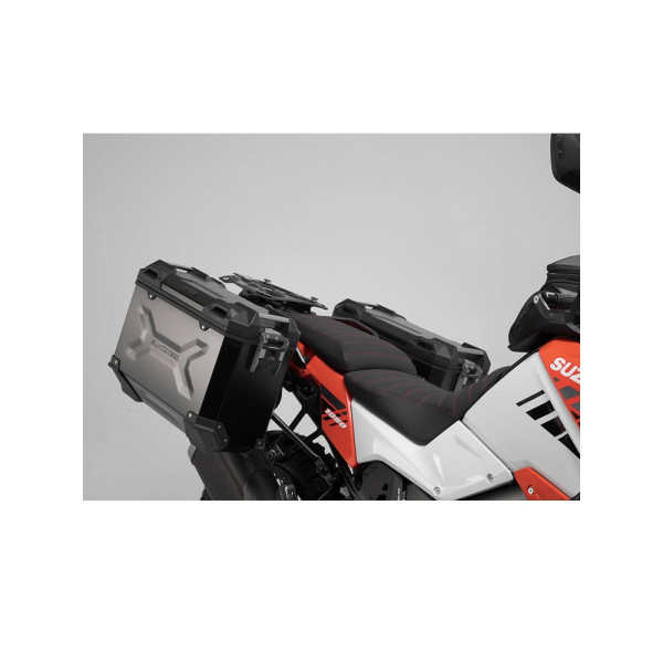 Комплект: бічні кофри + центральний кофр + стійки 37/45/38 TRAX ADV для Suzuki V-Strom 1050/XT 19- чорні