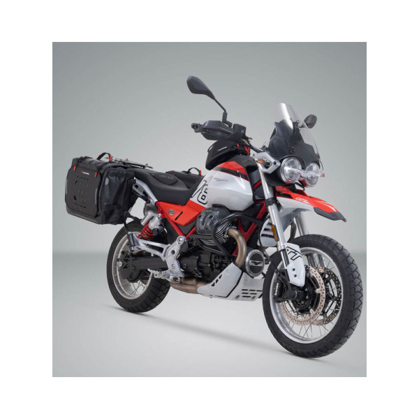Водонепроникні сумки SysBag WP L/L SW-MOTECH + кріплення PRO для Moto Guzzi V85 TT/ Strada/ Travel (24-) об'єм: 2 x 27-40L