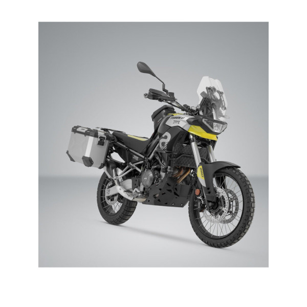 Комплект: бічні кофри TRAX ADV + кріплення PRO 45/37 L Sw-Motech Aprilia Tuareg 660 (21-) (об'єм 37 і 45 L) срібні