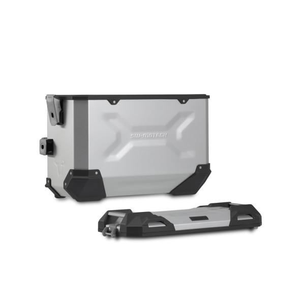 Комплект: бічні кофри TRAX ADV + кріплення PRO 45/37 L Sw-Motech Aprilia Tuareg 660 (21-) (об'єм 37 і 45 L) срібні